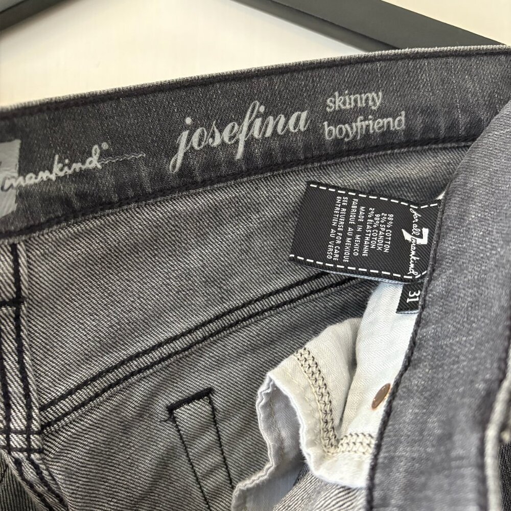 Vintage 7 for All Mankind “Josefina” skinny boyfriend jeans (31, grey) - Picture 4 of 7